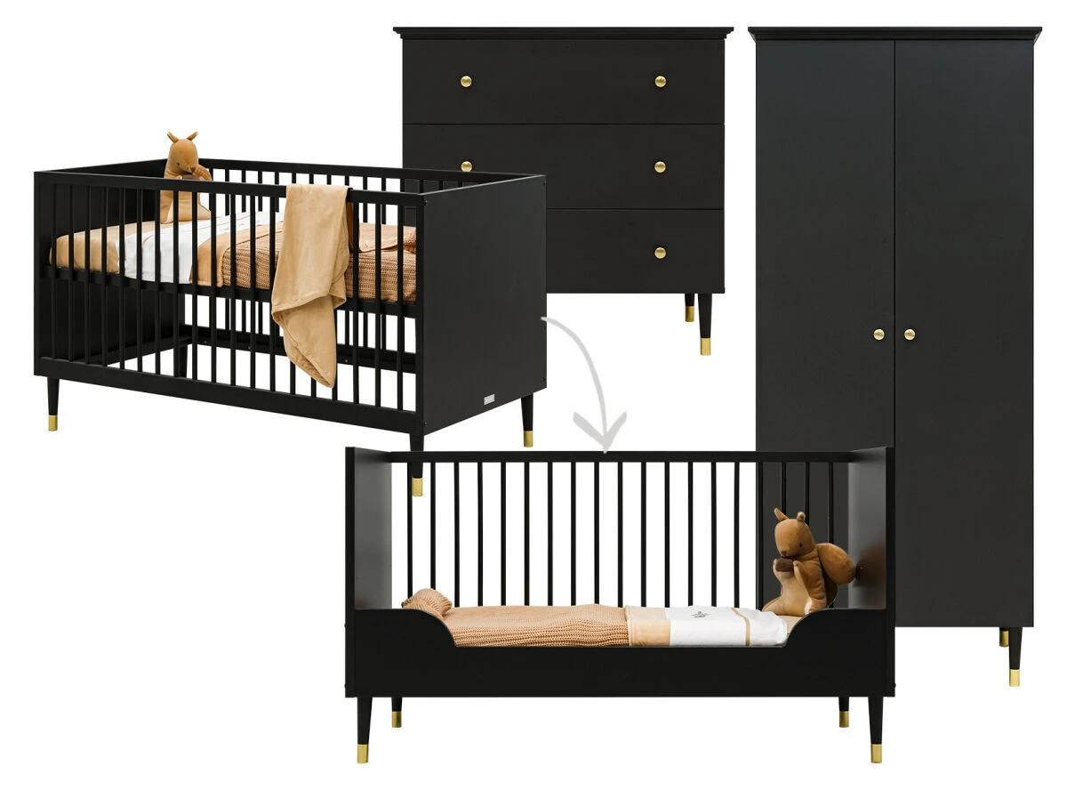 Bopita 3-delige Meegroeikamer Cloë Mat Zwart 3 Bopita 3-delige Meegroeikamer Cloë Mat Zwart
