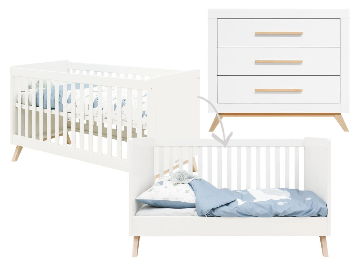 Bopita 2-Delige Meegroeikamer Fenna Wit - Naturel 3 Bopita 2-Delige Meegroeikamer Fenna Wit - Naturel