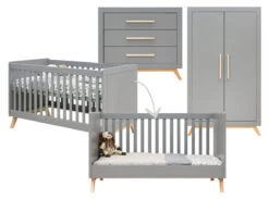 Bopita 3-Delige Meegroeikamer Fenna Grijs - Naturel