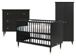 Bopita 3-delige Babykamer Cloë Mat Zwart