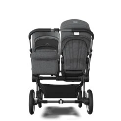Bugaboo Donkey 5 Duo Essential Bundel - Graphite - Grey Melange -Joolz Verkoop bugaboo donkey 5 duo graphite grey melange back