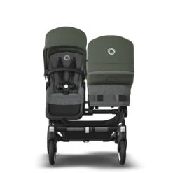 Bugaboo Donkey 5 Duo Graphite - Grey Melange - Forest Green -Joolz Verkoop bugaboo donkey 5 duo graphite grey melange forest green 3