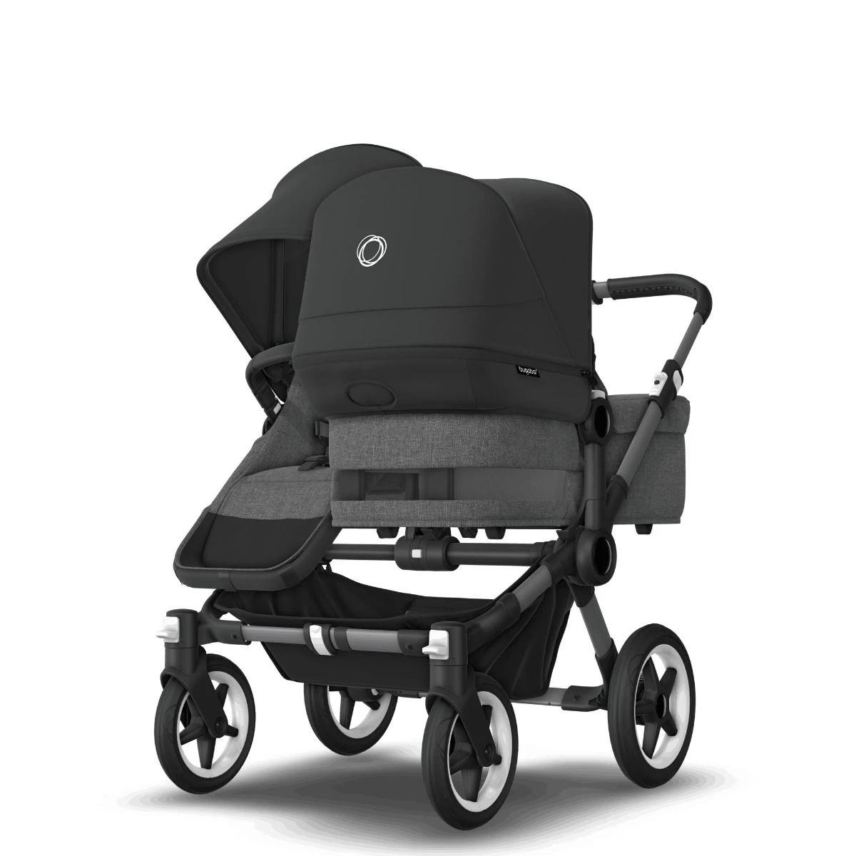 Bugaboo Donkey 5 Duo Graphite - Grey Melange - Midnight Black 4 Bugaboo Donkey 5 Duo Graphite - Grey Melange - Midnight Black - Afbeelding 2