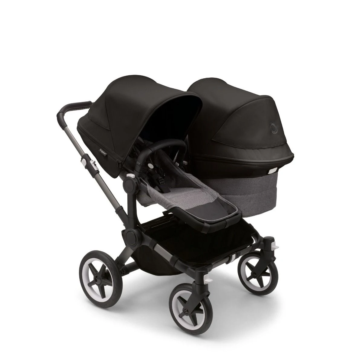 Bugaboo Donkey 5 Duo Graphite - Grey Melange - Midnight Black 3 Bugaboo Donkey 5 Duo Graphite - Grey Melange - Midnight Black