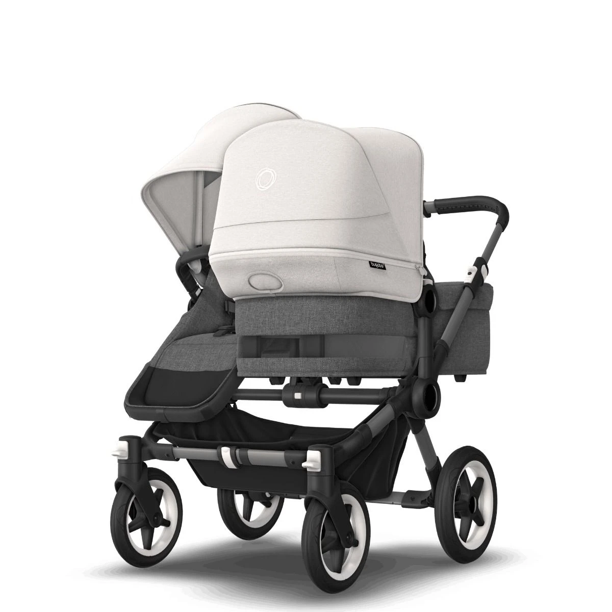 Bugaboo Donkey 5 Duo Graphite - Grey Melange - Misty White 4 Bugaboo Donkey 5 Duo Graphite - Grey Melange - Misty White - Afbeelding 2