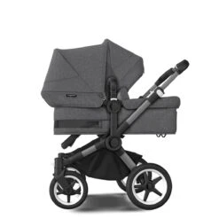 Bugaboo Donkey 5 Duo Essential Bundel - Graphite - Grey Melange -Joolz Verkoop bugaboo donkey 5 duo graphite grey melange side