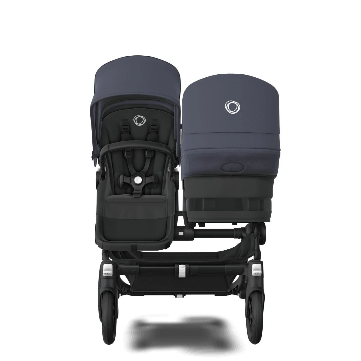 Bugaboo Donkey 5 Duo Black - Midnight Black - Stormy Blue 6 Bugaboo Donkey 5 Duo Black - Midnight Black - Stormy Blue - Afbeelding 4