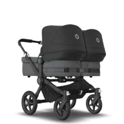 Bugaboo Donkey 5 Twin Black - Grey Melange - Midnight Black -Joolz Verkoop bugaboo donkey 5 twin black grey melange black 5
