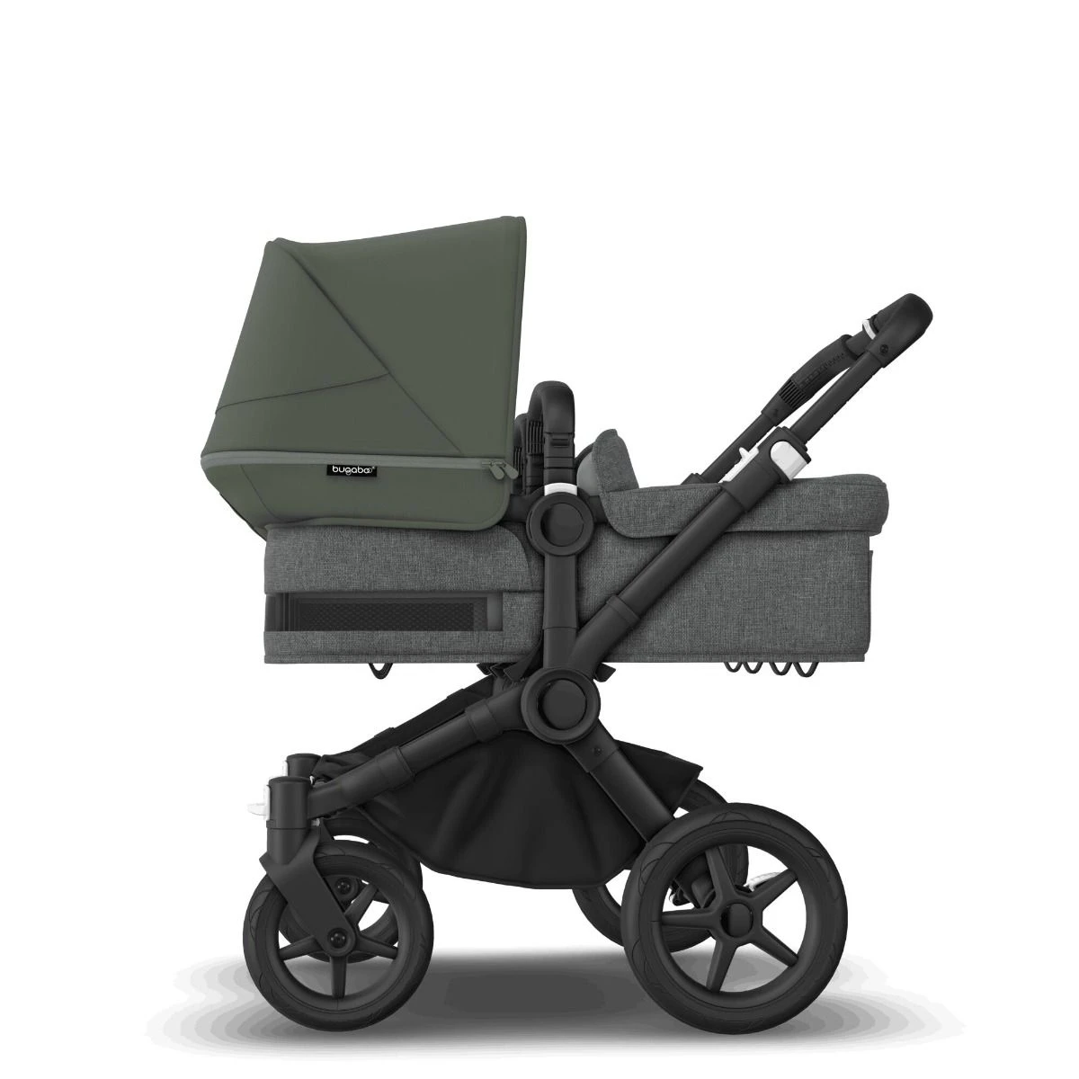 Bugaboo Donkey 5 Twin Black - Grey Melange -Forest Green 7 Bugaboo Donkey 5 Twin Black - Grey Melange -Forest Green - Afbeelding 5