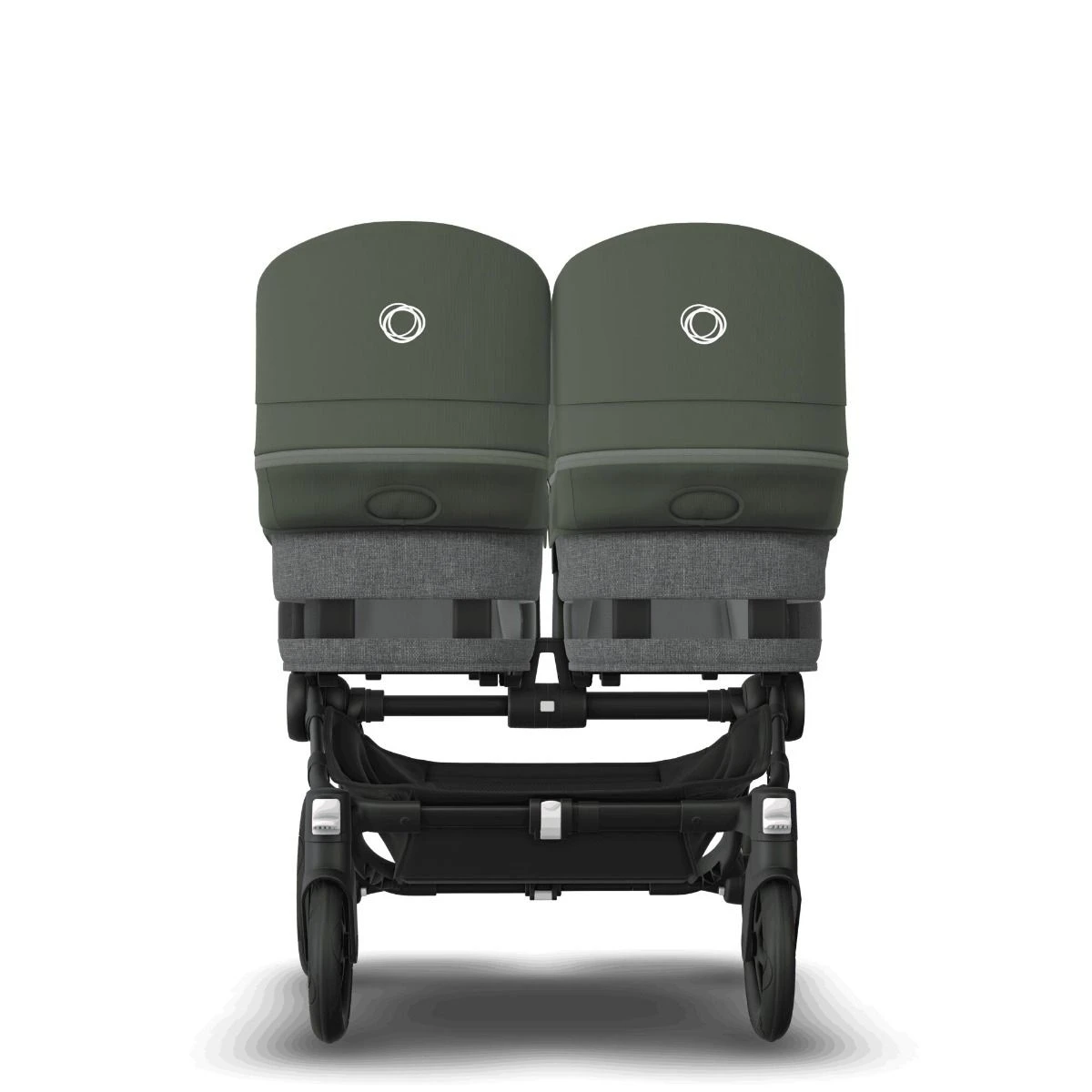Bugaboo Donkey 5 Twin Black - Grey Melange -Forest Green 4 Bugaboo Donkey 5 Twin Black - Grey Melange -Forest Green - Afbeelding 2