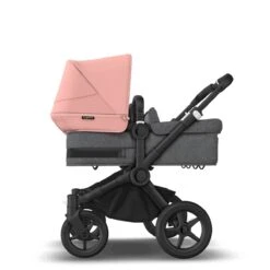 Bugaboo Donkey 5 Twin Black - Grey Melange -Morning Pink -Joolz Verkoop bugaboo donkey 5 twin black grey melange morning pink 3