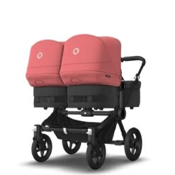 Bugaboo Donkey 5 Twin Black - Midnight Black - Sunrise Red -Joolz Verkoop bugaboo donkey 5 twin black midnight black sunrise red