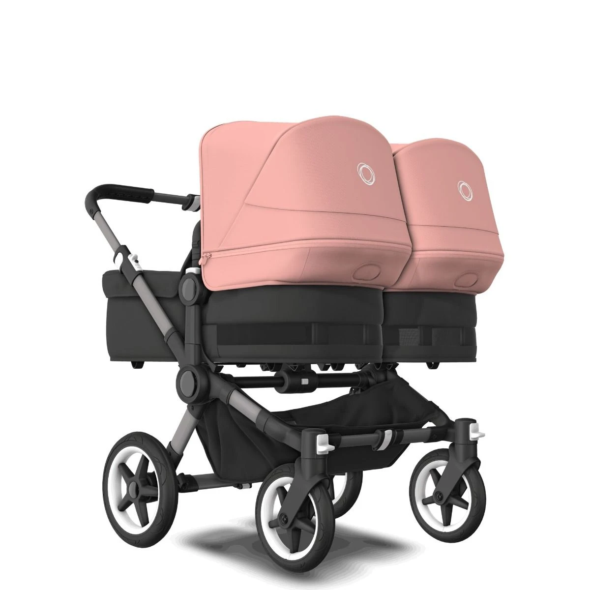 Bugaboo Donkey 5 Twin Graphite - Midnight Black - Morning Pink 3 Bugaboo Donkey 5 Twin Graphite - Midnight Black - Morning Pink