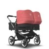 Bugaboo Donkey 5 Twin Graphite - Midnight Black - Sunrise Red 1 Bugaboo Donkey 5 Twin Graphite - Midnight Black - Sunrise Red -Joolz Verkoop bugaboo donkey 5 twin graphite black sunrise red