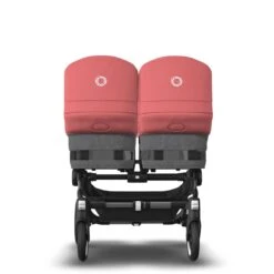 Bugaboo Donkey 5 Twin Graphite - Grey Melange - Sunrise Red -Joolz Verkoop bugaboo donkey 5 twin graphite grey melange sunrise red 1