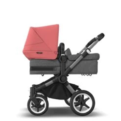 Bugaboo Donkey 5 Twin Graphite - Grey Melange - Sunrise Red -Joolz Verkoop bugaboo donkey 5 twin graphite grey melange sunrise red 4