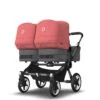 Bugaboo Donkey 5 Twin Graphite - Grey Melange - Sunrise Red