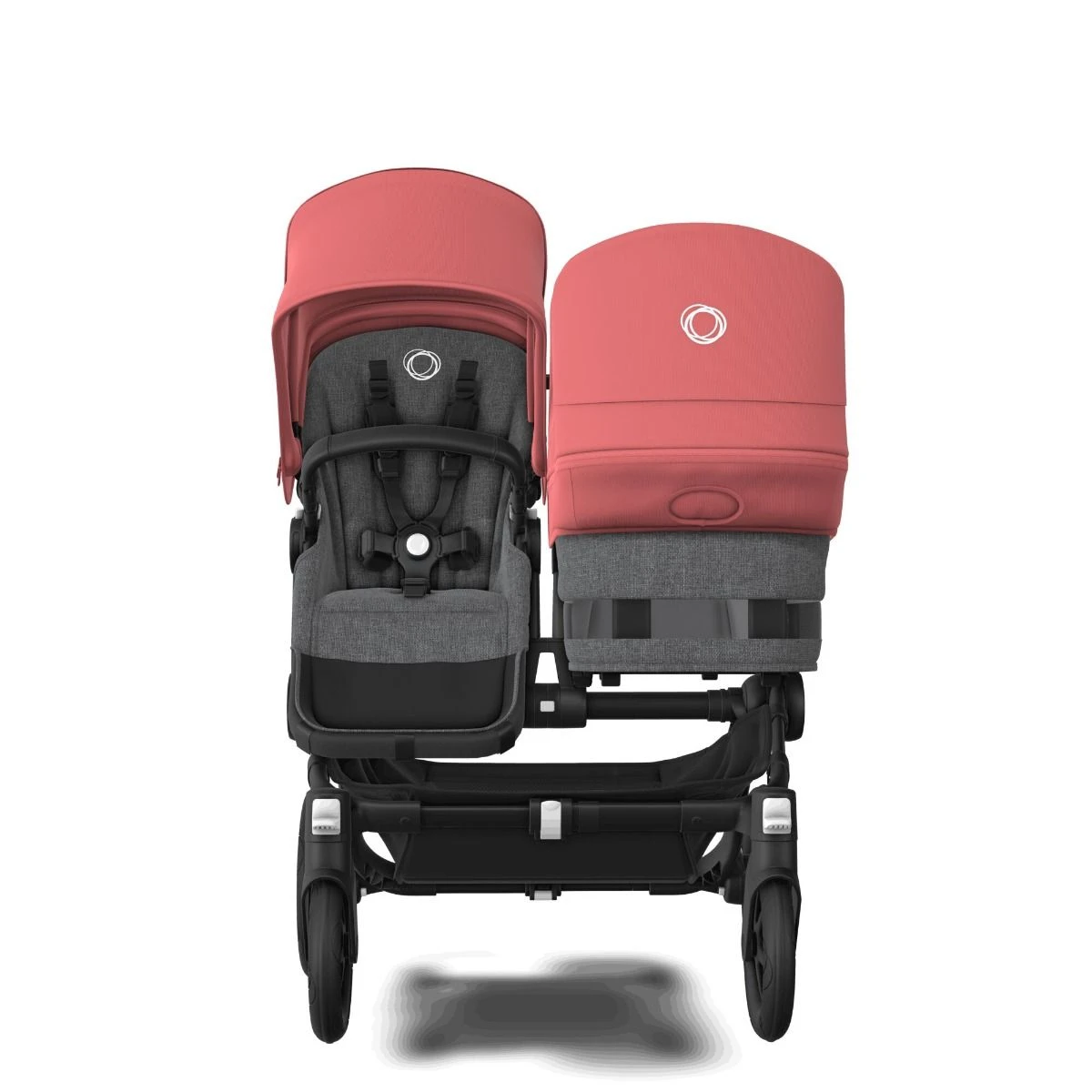 Bugaboo Donkey 5 Duo Black - Grey Melange - Sunrise Red 7 Bugaboo Donkey 5 Duo Black - Grey Melange - Sunrise Red - Afbeelding 5