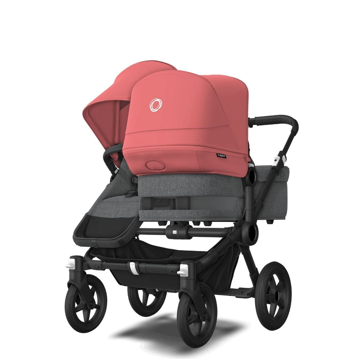 Bugaboo Donkey 5 Duo Black - Grey Melange - Sunrise Red 4 Bugaboo Donkey 5 Duo Black - Grey Melange - Sunrise Red - Afbeelding 2