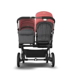 Bugaboo Donkey 5 Duo Graphite - Grey Melange - Sunrise Red -Joolz Verkoop bugaboo donkey duo graphite grey melange sunrise red 5
