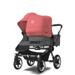 Bugaboo Donkey 5 Duo Graphite - Grey Melange - Sunrise Red -Joolz Verkoop bugaboo donkey duo graphite grey melange sunrise red 7