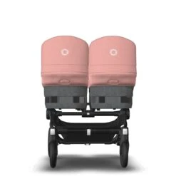 Bugaboo Donkey 5 Twin Black - Grey Melange -Morning Pink -Joolz Verkoop bugaboo donkey twin black grey melange morning pink