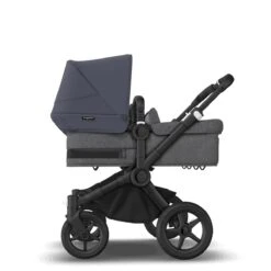 Bugaboo Donkey 5 Twin Black - Grey Melange -Stormy Blue 19 Bugaboo Donkey 5 Twin Black - Grey Melange -Stormy Blue -Joolz Verkoop bugaboo donkey twin black grey melange stormy blue