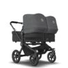 Bugaboo Donkey 5 Twin Black - Midnight Black - Grey Melange -Joolz Verkoop bugaboo donkey twin black midnight black grey melange 5