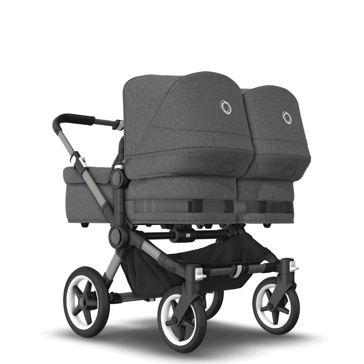 Bugaboo Donkey 5 Twin Graphite - Grey Melange - Grey Melange 4 Bugaboo Donkey 5 Twin Graphite - Grey Melange - Grey Melange - Afbeelding 2