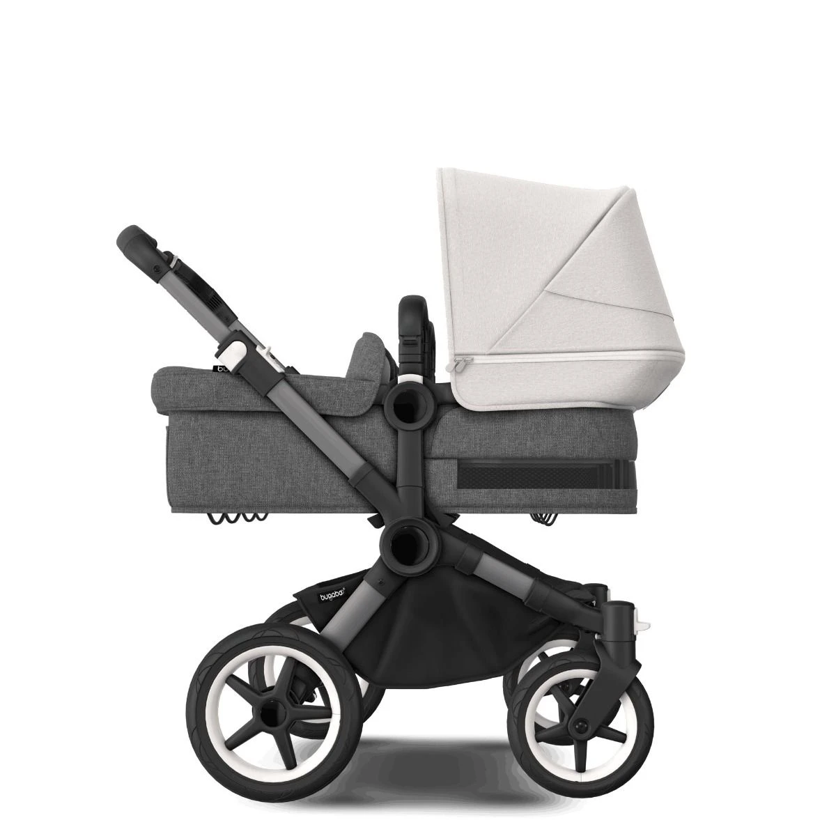Bugaboo Donkey 5 Twin Graphite - Grey Melange - Misty White 7 Bugaboo Donkey 5 Twin Graphite - Grey Melange - Misty White - Afbeelding 5