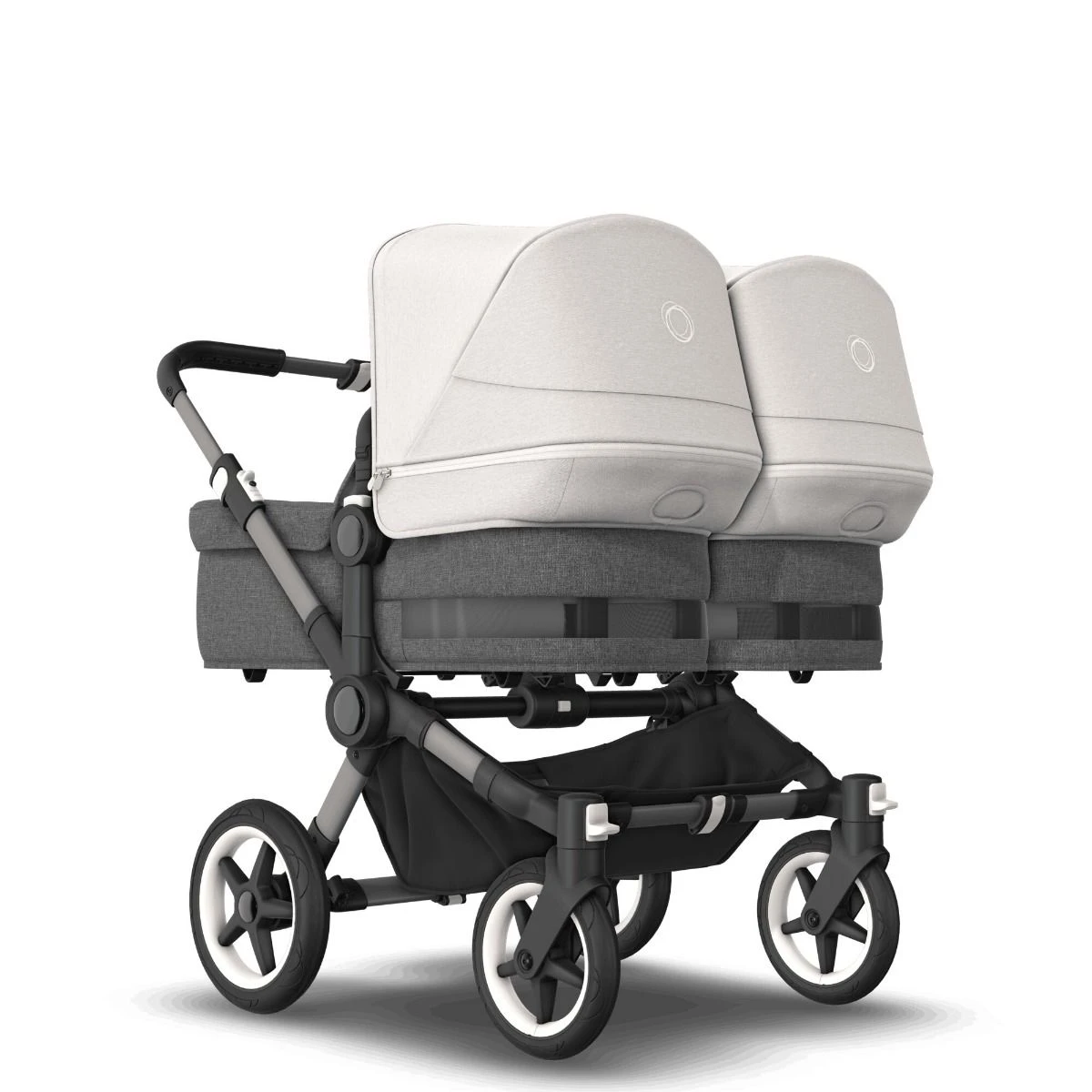 Bugaboo Donkey 5 Twin Graphite - Grey Melange - Misty White 4 Bugaboo Donkey 5 Twin Graphite - Grey Melange - Misty White - Afbeelding 2