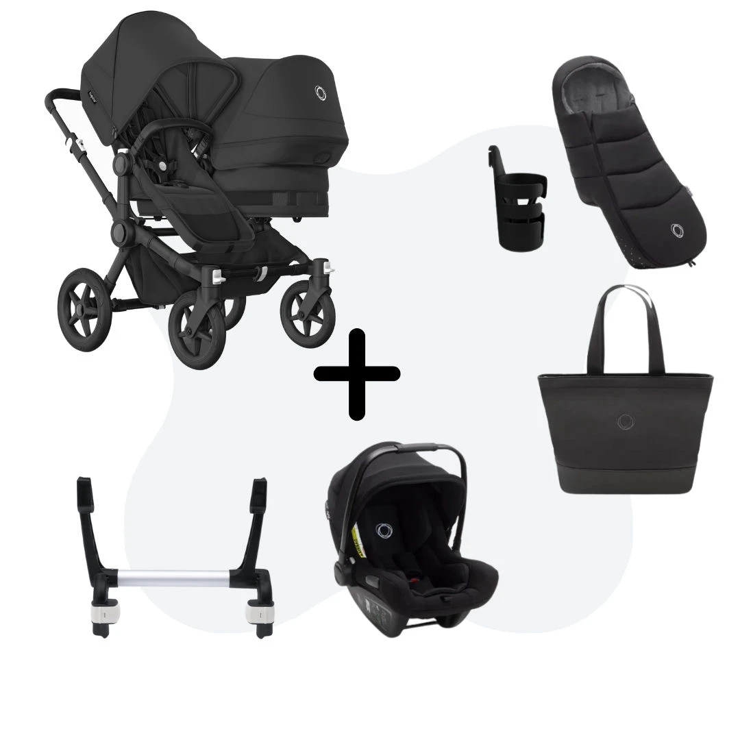 Bugaboo Donkey 5 Duo Essential Bundel - Black - Midnight Black 3 Bugaboo Donkey 5 Duo Essential Bundel - Black - Midnight Black