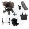 Bugaboo Donkey 5 Duo Essential Bundel - Black - Mineral Taupe -Joolz Verkoop bugaboo donkey 5 duo essential bundle black mineral taupe
