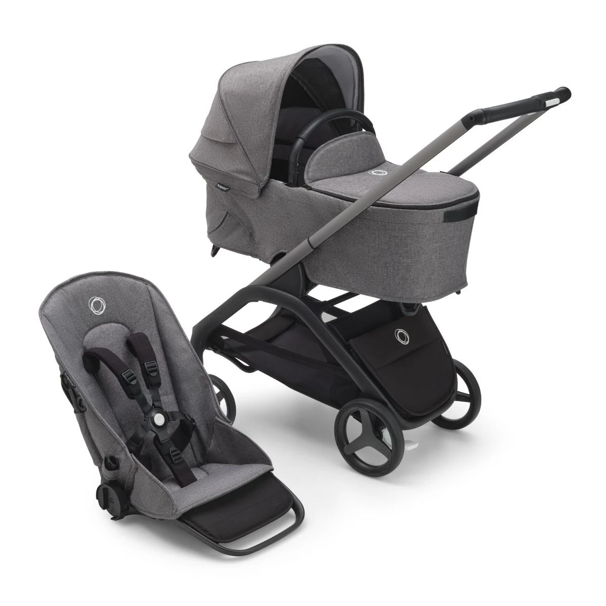 Bugaboo Dragonfly 3-in-1 Bundel Graphite-Grey Melange 3 Bugaboo Dragonfly 3-in-1 Bundel Graphite-Grey Melange - Afbeelding 2
