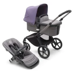 Bugaboo Fox 5 Newborn Bundel Graphite - Grey Melange - Customize Yourself -Joolz Verkoop bugaboo fox 5 graphite grey melange astro purple 1