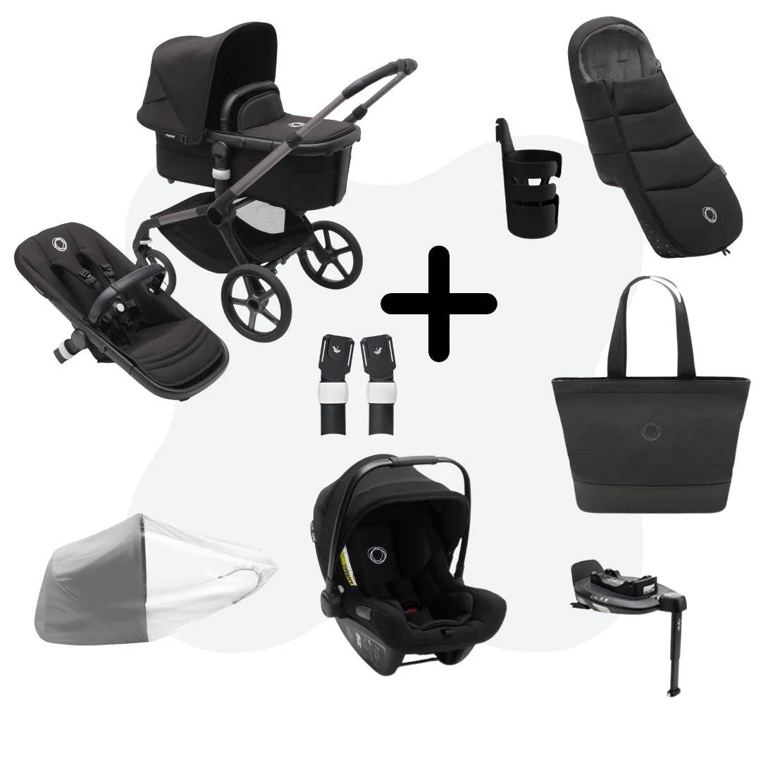 Bugaboo Fox 5 Newborn Bundel Graphite - Midnight Black 3 Bugaboo Fox 5 Newborn Bundel Graphite - Midnight Black