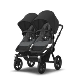 Bugaboo Donkey 5 Twin Black - Grey Melange - Midnight Black -Joolz Verkoop bugboo donkey 5 twin black grey melange midnight black 2