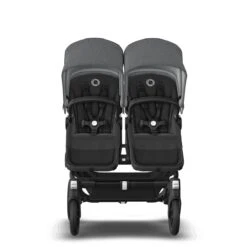 Bugaboo Donkey 5 Twin Black - Midnight Black - Grey Melange -Joolz Verkoop bugboo donkey 5 twin black midnight black grey melange