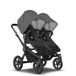 Bugaboo Donkey 5 Twin Black - Midnight Black - Grey Melange -Joolz Verkoop bugboo donkey 5 twin black midnight black grey melange 5