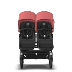 Bugaboo Donkey 5 Twin Black - Midnight Black - Sunrise Red -Joolz Verkoop bugboo donkey 5 twin black midnight black sunrise red 1