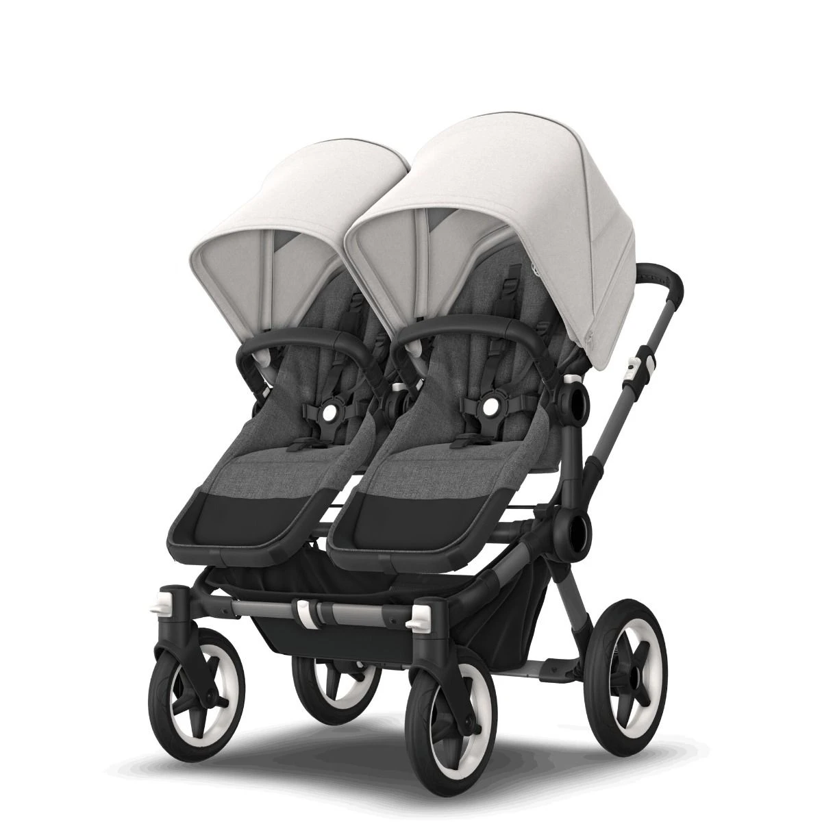 Bugaboo Donkey 5 Twin Graphite - Grey Melange - Misty White 10 Bugaboo Donkey 5 Twin Graphite - Grey Melange - Misty White - Afbeelding 8