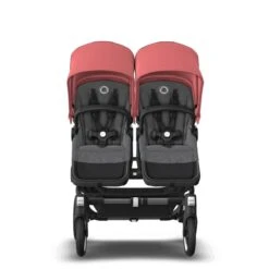 Bugaboo Donkey 5 Twin Graphite - Grey Melange - Sunrise Red -Joolz Verkoop bugboo donkey 5 twin graphite grey melange sunrise red 1