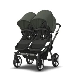Bugaboo Donkey 5 Twin Graphite - Midnight Black - Forest Green -Joolz Verkoop bugboo donkey 5 twin graphite midnight black forest green 2