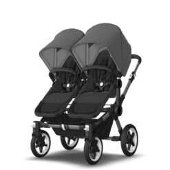 Bugaboo Donkey 5 Twin Graphite - Midnight Black - Grey Melange -Joolz Verkoop bugboo donkey 5 twin graphite midnight black grey melange 2