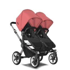 Bugaboo Donkey 5 Twin Graphite - Midnight Black - Sunrise Red -Joolz Verkoop bugboo donkey 5 twin graphite midnight black sunrise red 2