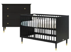 Bopita 2-Delige Babykamer Cloë Mat Zwart