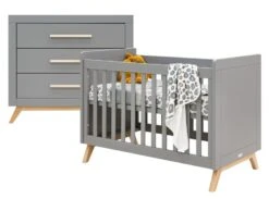 Bopita 2-Delige Babykamer Fenna Grijs - Naturel