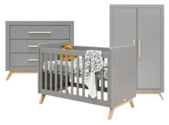 Bopita 3-Delige Babykamer Fenna Grijs - Naturel
