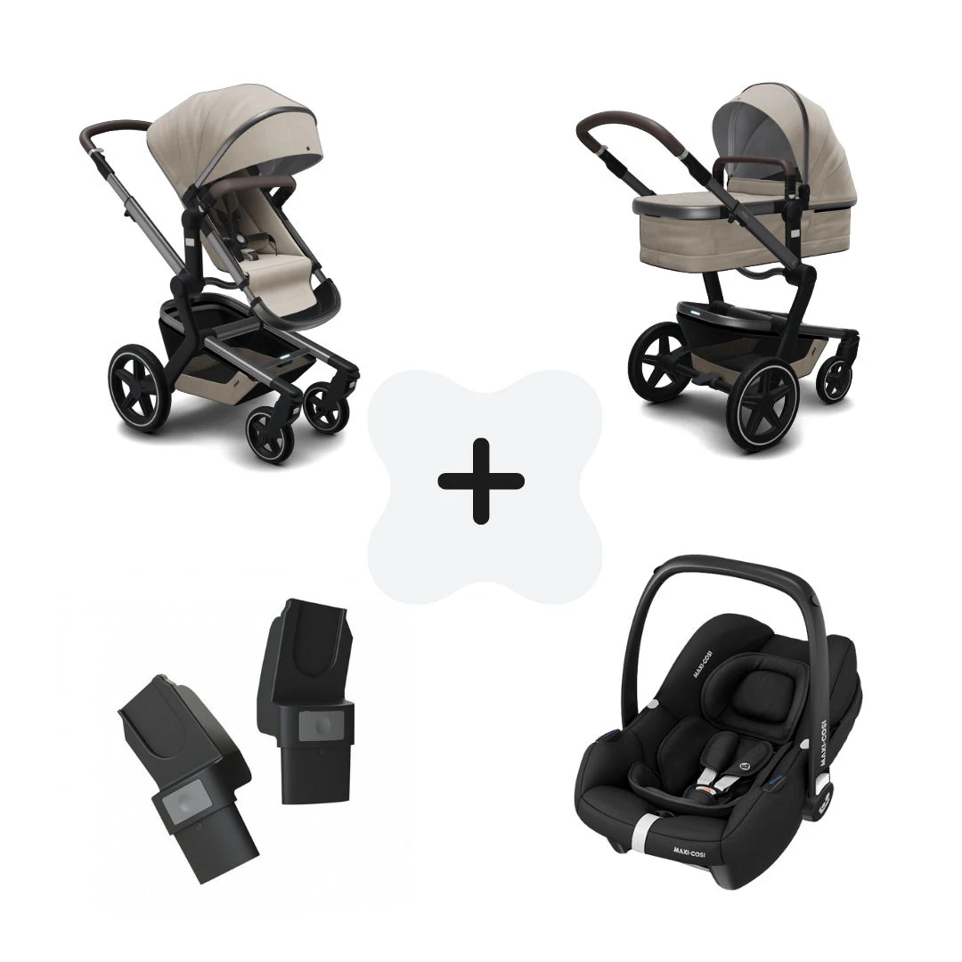 Joolz Day+ Timeless Taupe + Maxi-Cosi Cabriofix I-Size + Autostoel Adapters 3 Joolz Day+ Timeless Taupe + Maxi-Cosi Cabriofix I-Size + Autostoel Adapters