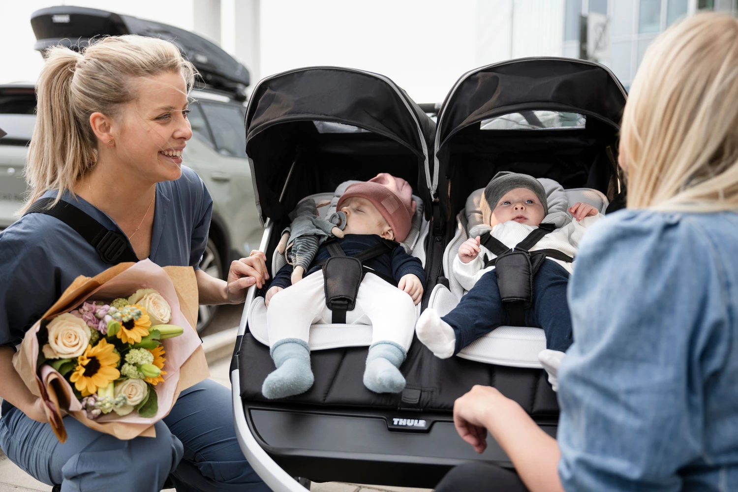 Thule Newborn Inlay Soft Grey 8 Thule Newborn Inlay Soft Grey - Afbeelding 6